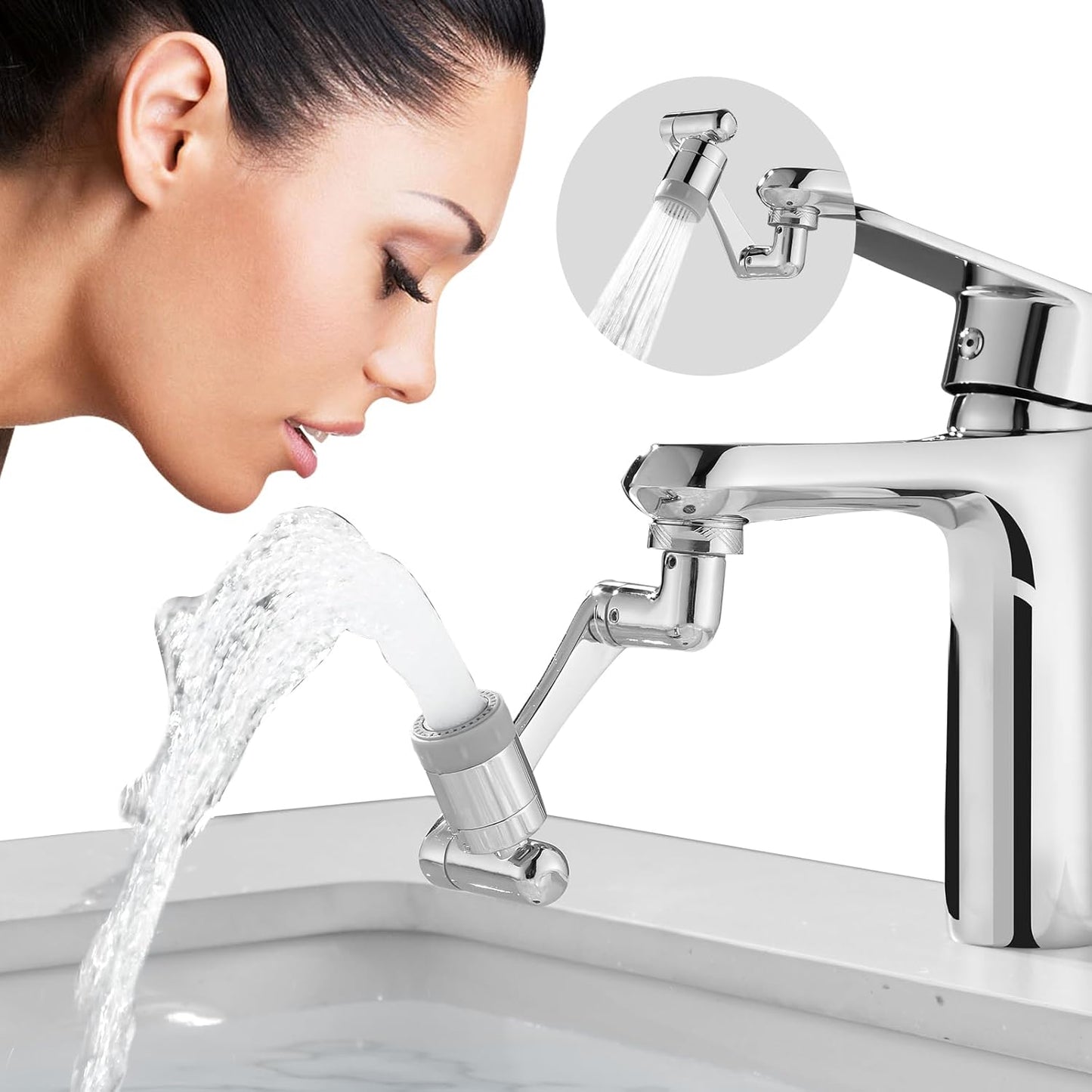 Extensión Flexible de Grifo Universal 360° | Para Baño y Cocina ✅