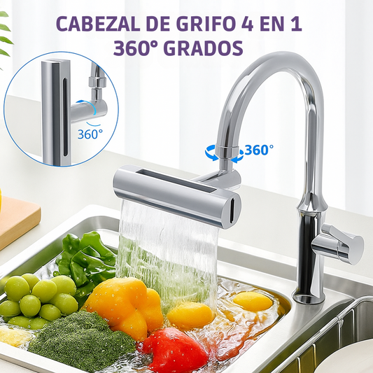 Cabezal de Grifo 4 en 1 ✅ | Multifunctional Universal Shower ®