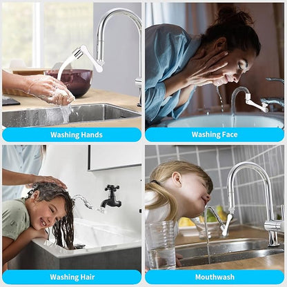 Extensión Flexible de Grifo Universal 360° | Para Baño y Cocina ✅