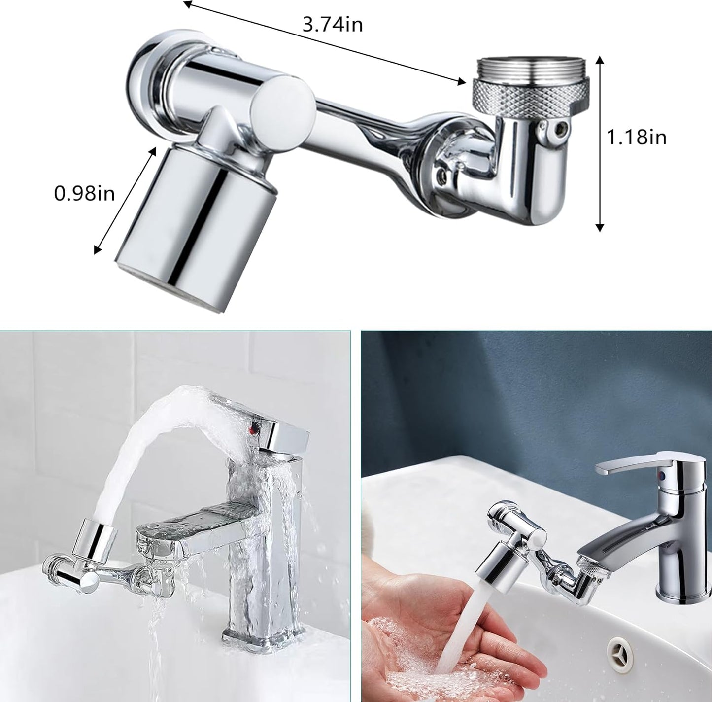Extensión Flexible de Grifo Universal 360° | Para Baño y Cocina ✅