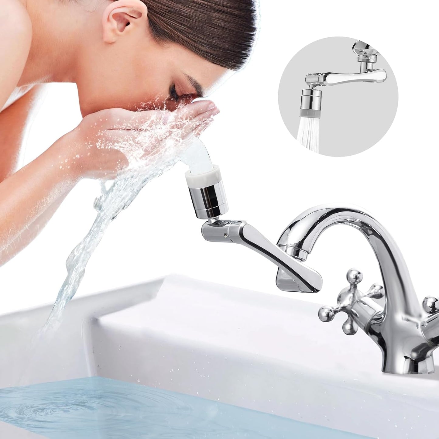 Extensión Flexible de Grifo Universal 360° | Para Baño y Cocina ✅